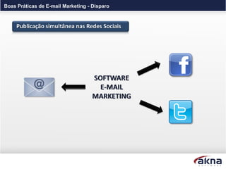 Boas Práticas de E-mail Marketing - Disparo



     Publicação simultânea nas Redes Sociais
 