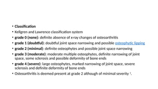 Callawrence Classification a knee xray pathology made easy for radiology exam | PPTX