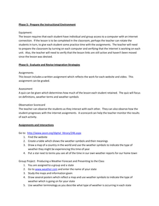 Lesson Plan and TIP Model Integration