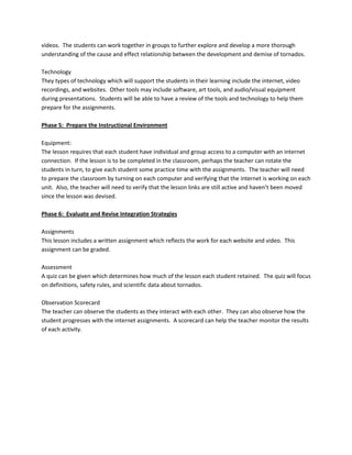 Lesson Plan and TIP Model Integration