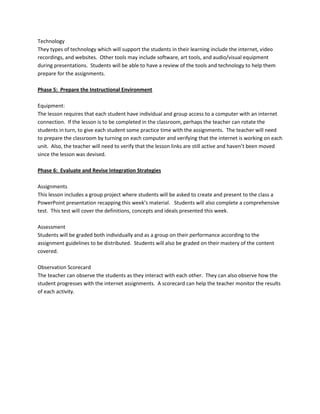 Lesson Plan and TIP Model Integration