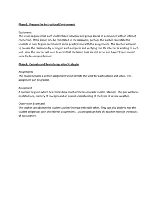 Lesson Plan and TIP Model Integration