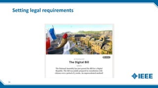 Setting legal requirements
16
 