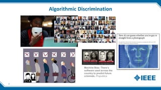 3
Algorithmic Discrimination
Machine Bias: There’s
software used across the
country to predict future
criminals. Propublica
 