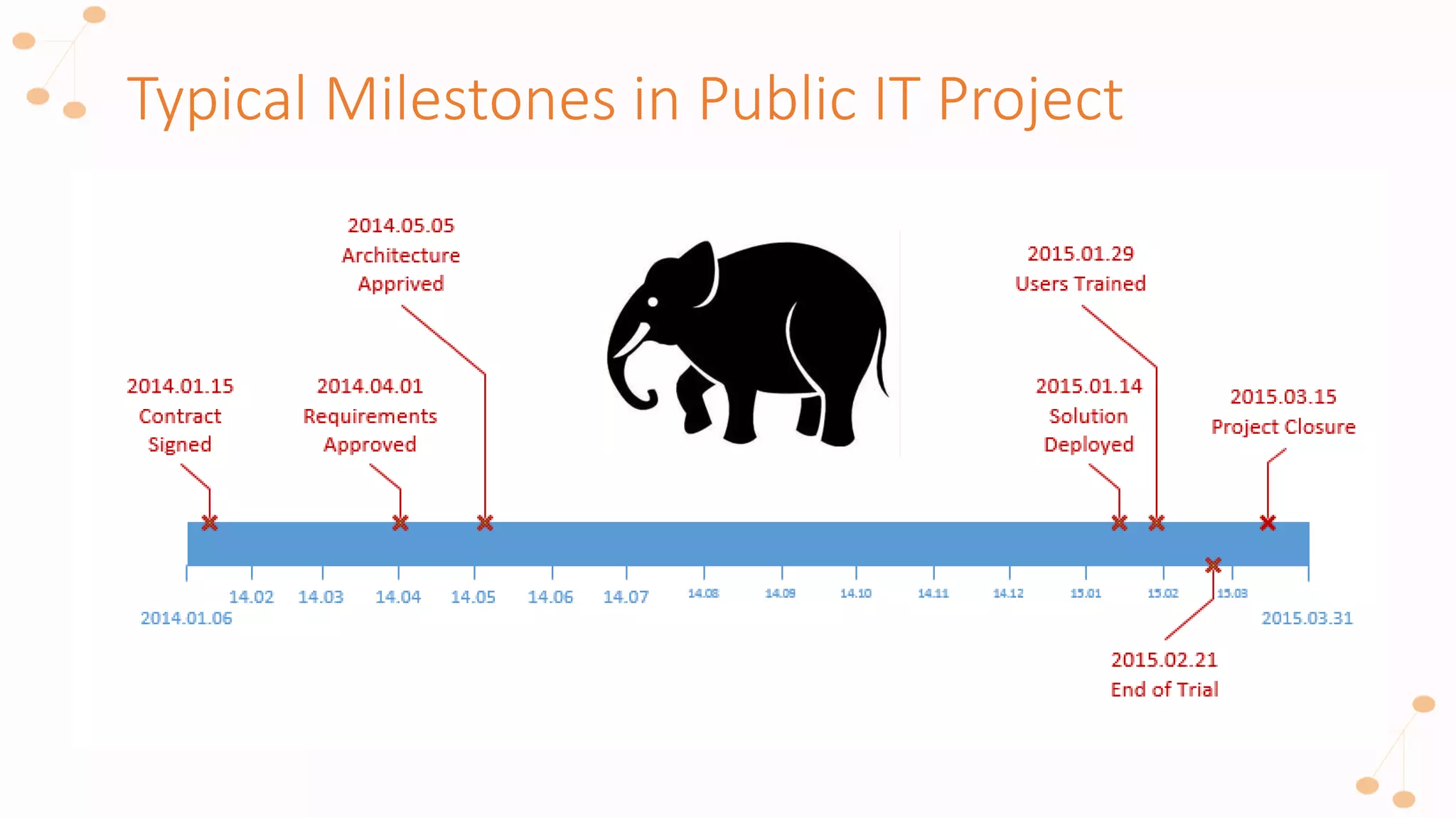 Typical Milestones in Public IT Project
 