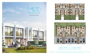 FIRST FLOOR
GROUND FLOOR
Disclaimer: Unless stated above, all accessories and interior finishes such as wallpaper, chandeliers, furniture, electronics, white goods, curtains, hard and soft landscaping, pavements, features, swimming pool(s) and other
elements displayed in the brochure, or within the show apartment / villa or between the plot boundary and the unit, are not part of the standard unit and exhibited for illustrative purposes only. Areas shown are based on plans
at the time of printing; actual dimensions could vary up to final‘as built’status and are not intended to form part of any contract or warranty.
FLOOR PLANS
Unit type Town house Unit type Town house
Ground floor Sq . Ft. First floor Sq . Ft.
Unit area 493.2 Unit area 506.87
Garden area (approx) 245.85 (For exclusive use) Terrace 237.02
 