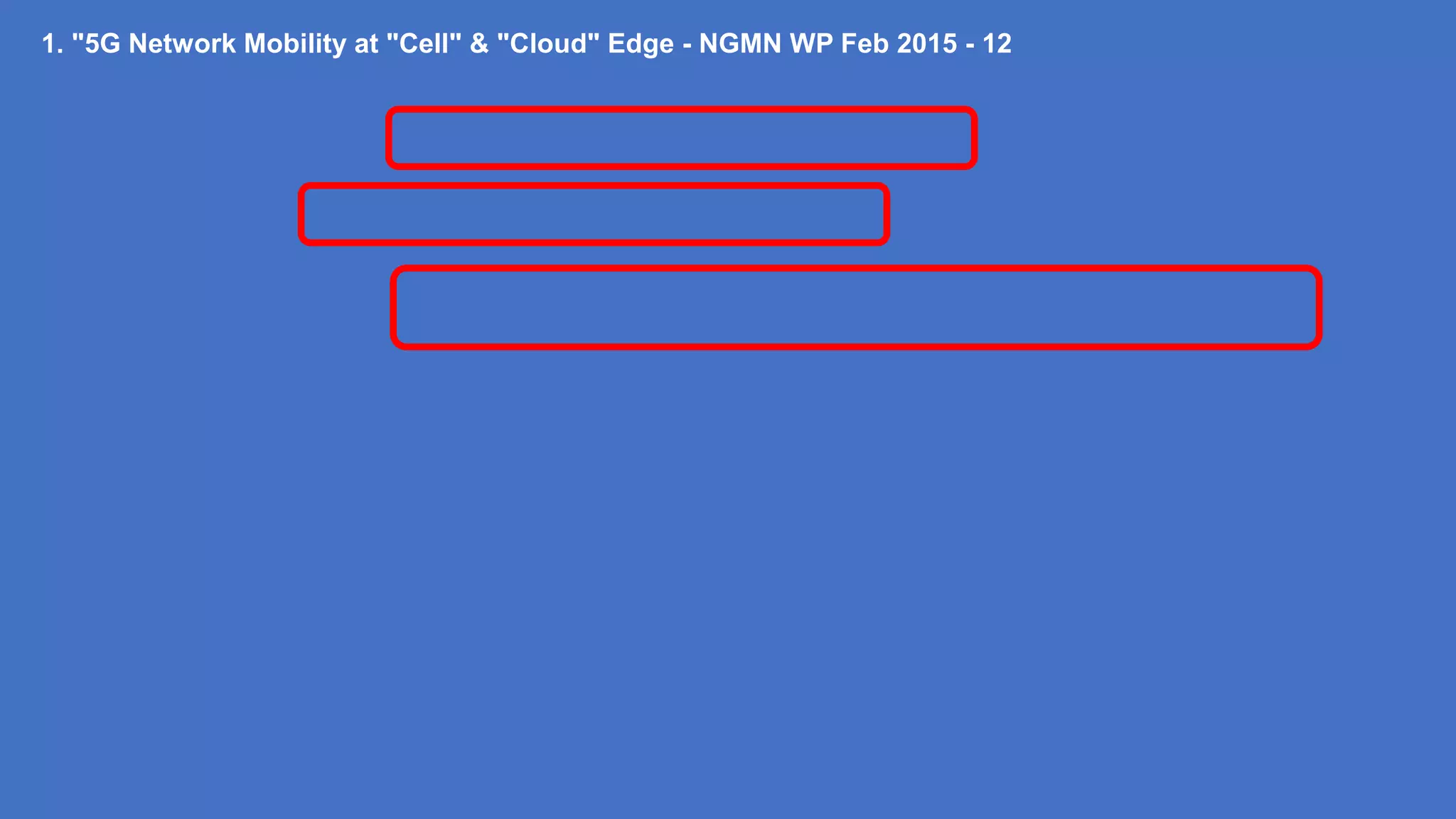1. "5G Network Mobility at "Cell" & "Cloud" Edge - NGMN WP Feb 2015 - 12
 