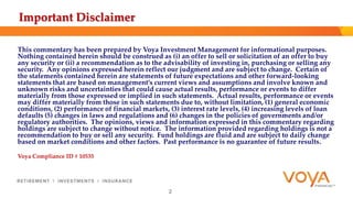 Important Disclaimer 
This commentary has been prepared by Voya Investment Management for informational purposes. 
Nothing contained herein should be construed as (i) an offer to sell or solicitation of an offer to buy 
any security or (ii) a recommendation as to the advisability of investing in, purchasing or selling any 
security. Any opinions expressed herein reflect our judgment and are subject to change. Certain of 
the statements contained herein are statements of future expectations and other forward-looking 
statements that are based on management’s current views and assumptions and involve known and 
unknown risks and uncertainties that could cause actual results, performance or events to differ 
materially from those expressed or implied in such statements. Actual results, performance or events 
may differ materially from those in such statements due to, without limitation, (1) general economic 
conditions, (2) performance of financial markets, (3) interest rate levels, (4) increasing levels of loan 
defaults (5) changes in laws and regulations and (6) changes in the policies of governments and/or 
regulatory authorities. The opinions, views and information expressed in this commentary regarding 
holdings are subject to change without notice. The information provided regarding holdings is not a 
recommendation to buy or sell any security. Fund holdings are fluid and are subject to daily change 
based on market conditions and other factors. Past performance is no guarantee of future results. 
Voya Compliance ID # 10535 
2 
 
