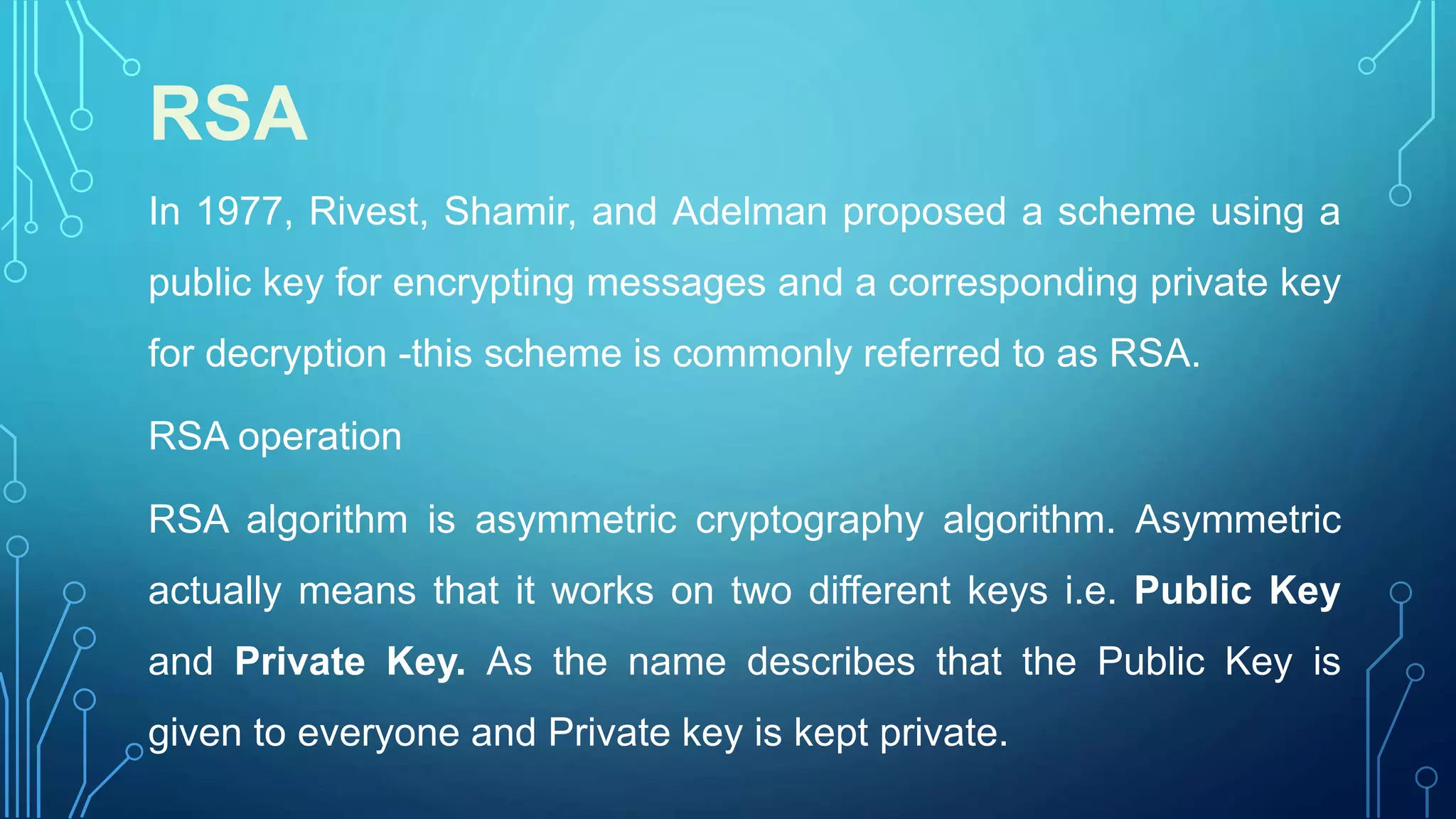 Cryptography and its Application in Security | PPTX