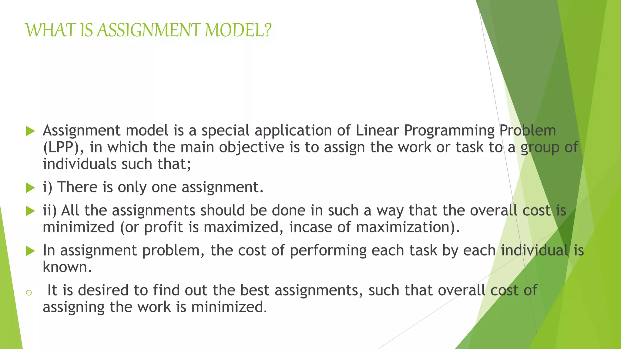 Assignment model | PPTX