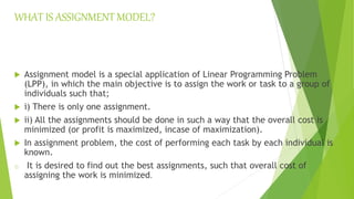Assignment model | PPTX