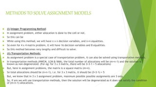 Assignment model | PPT