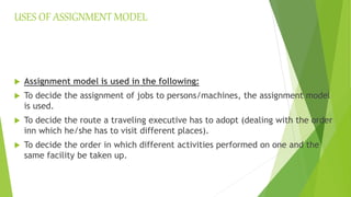 Assignment model