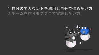 2. チームを作りモブプロで実施したい方
 