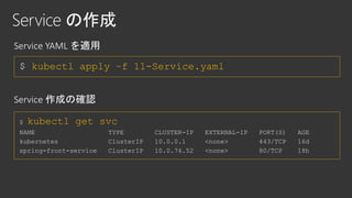 $ kubectl apply –f 11-Service.yaml
kubectl get svc
 