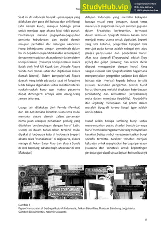 AKSARA DAERAH DAN BUDAYA VISUAL NUSANTARA SEBAGAI GAGASAN PERANCANGAN