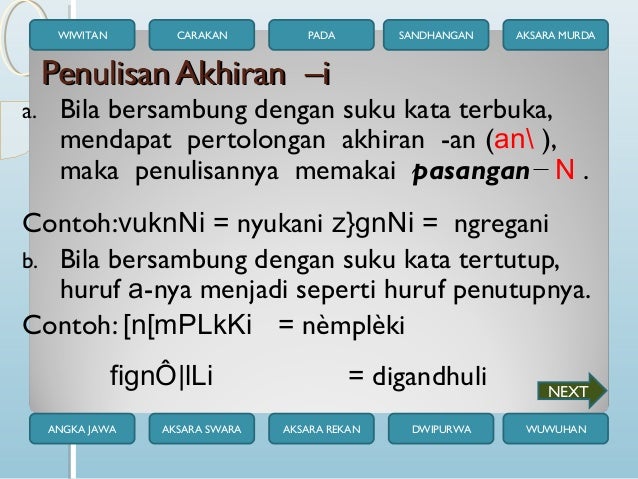 Contoh Kalimat Aksara Jawa Menggunakan Pasangan - Simak 