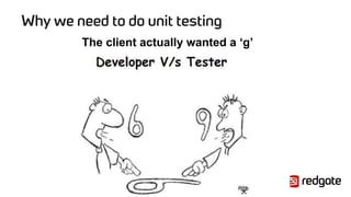 Why we need to do unit testing
The client actually wanted a ‘g’
 