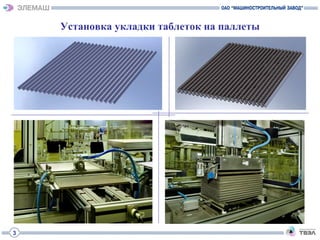 3
Установка укладки таблеток на паллеты
 