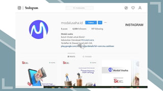 Akses Permodalan (ModalUsahaId) dalam Media Sosial Fb dan Ig - Pok 6 ...