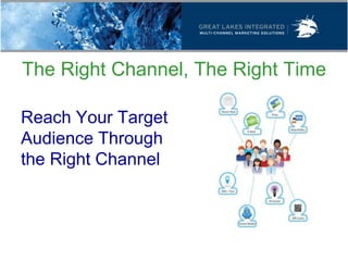 The Right Channel, The Right Time

Reach Your Target
Audience Through
the Right Channel
 