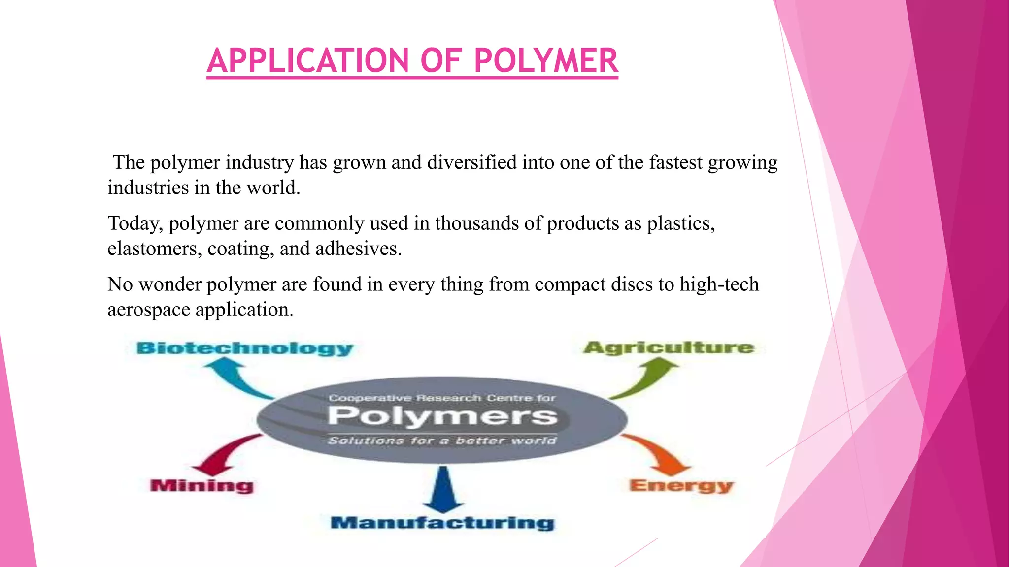 Aplication of polymer | PPTX