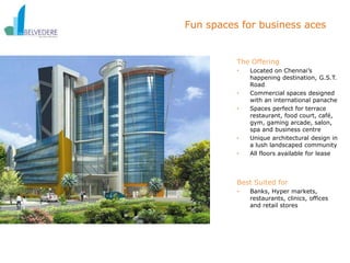 Fun spaces for business aces The Offering ,[object Object]