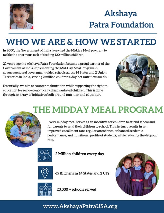 Akshaya Patra Foundation USA Profile.pdf | Children\'s Health | Healthy ...