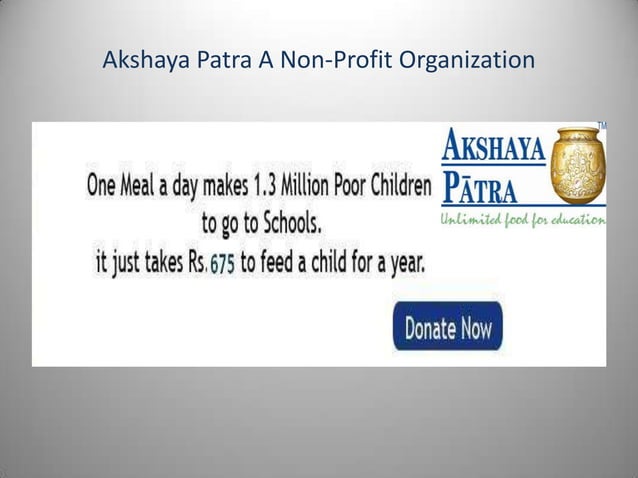 Akshaya Patra mid day meal in government schools | PPTX | Food & Drink