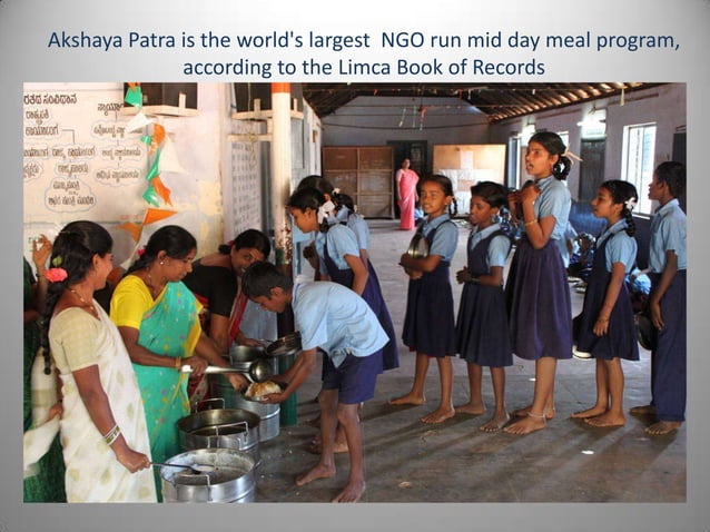 Akshaya Patra mid day meal in government schools | PPTX | Food & Drink