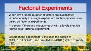 STATISTICAL METHODS AND TECHNIQUES FOR AGRONOMIC RESEARCH | PPTX