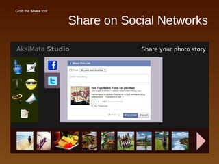 Share on Social Networks
● Grab the Share tool
 