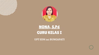 UPT SDN 241 BUNGAPATI
NONA, S.Pd
GURU KELAS I
 