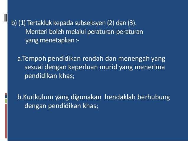 Akta Akta Pendidikan Khas