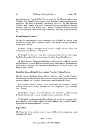 Akta 30 - Akta Universiti dan Kolej Universiti 1971