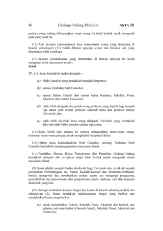 Akta 30 - Akta Universiti dan Kolej Universiti 1971