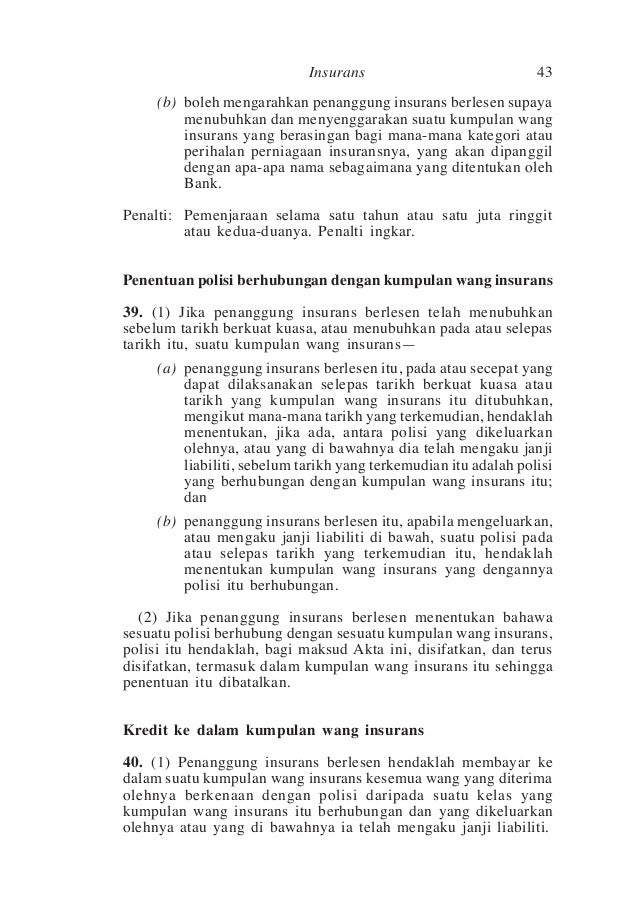Malaysian Insurance Act Akta 553