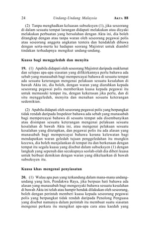 Akta 88 - Akta Rahsia Rasmi 1972 | PDF