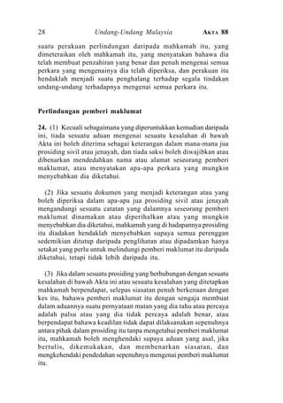 Akta 88 - Akta Rahsia Rasmi 1972 | PDF