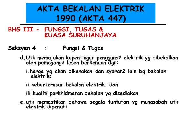 Akta bekalan elektrik 1994