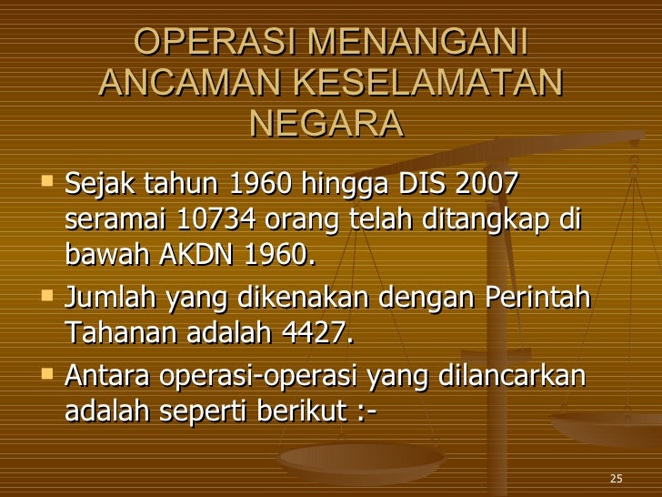 Akta keselamatan dalam negeri 1960 21 nov 08