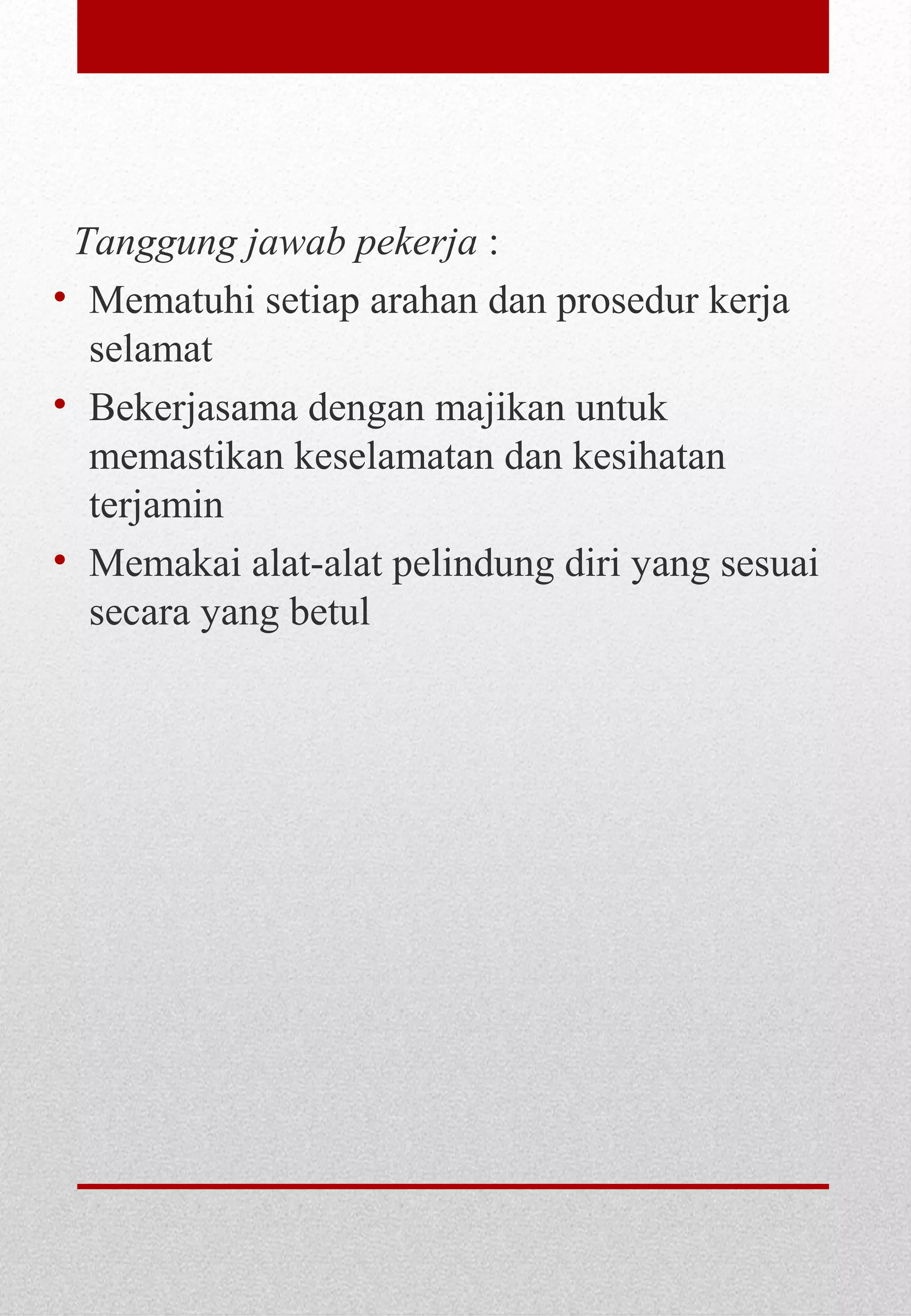 akta keselamatan dan kesihatan pekerjaan