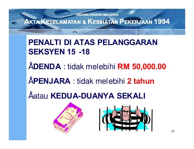 Akta keselamatan dan kesihatan perkerjaan 1994 Akta keselamatan dan kesihatan perkerjaan 1994