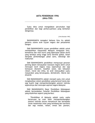 Buku Akta Pendidikan Khas