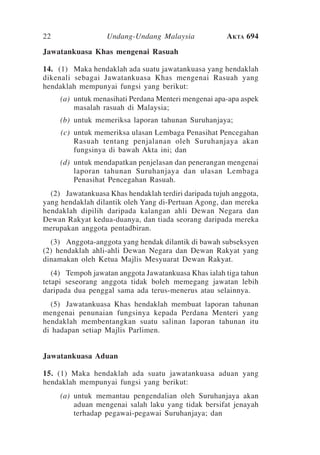 Akta sprm 2009 | PDF