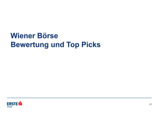 Wiener Börse
Bewertung und Top Picks
21
 
