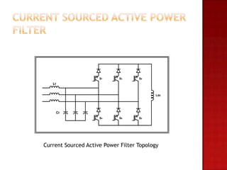 S1      S3     S5
   Lf


                                          Ldc




        Cf
                     S4      S6     S2




Current Sourced Active Power Filter Topology
 