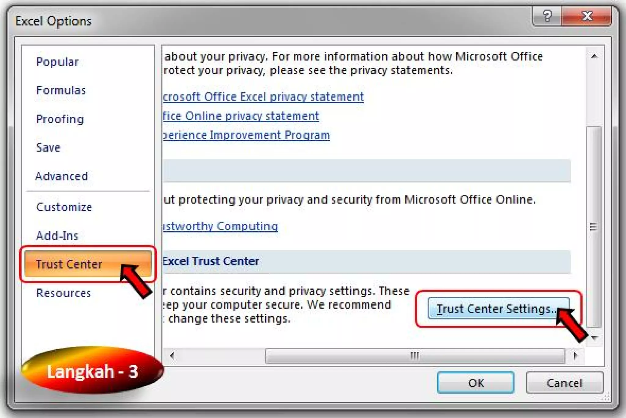 Aktif macro setting (excel)