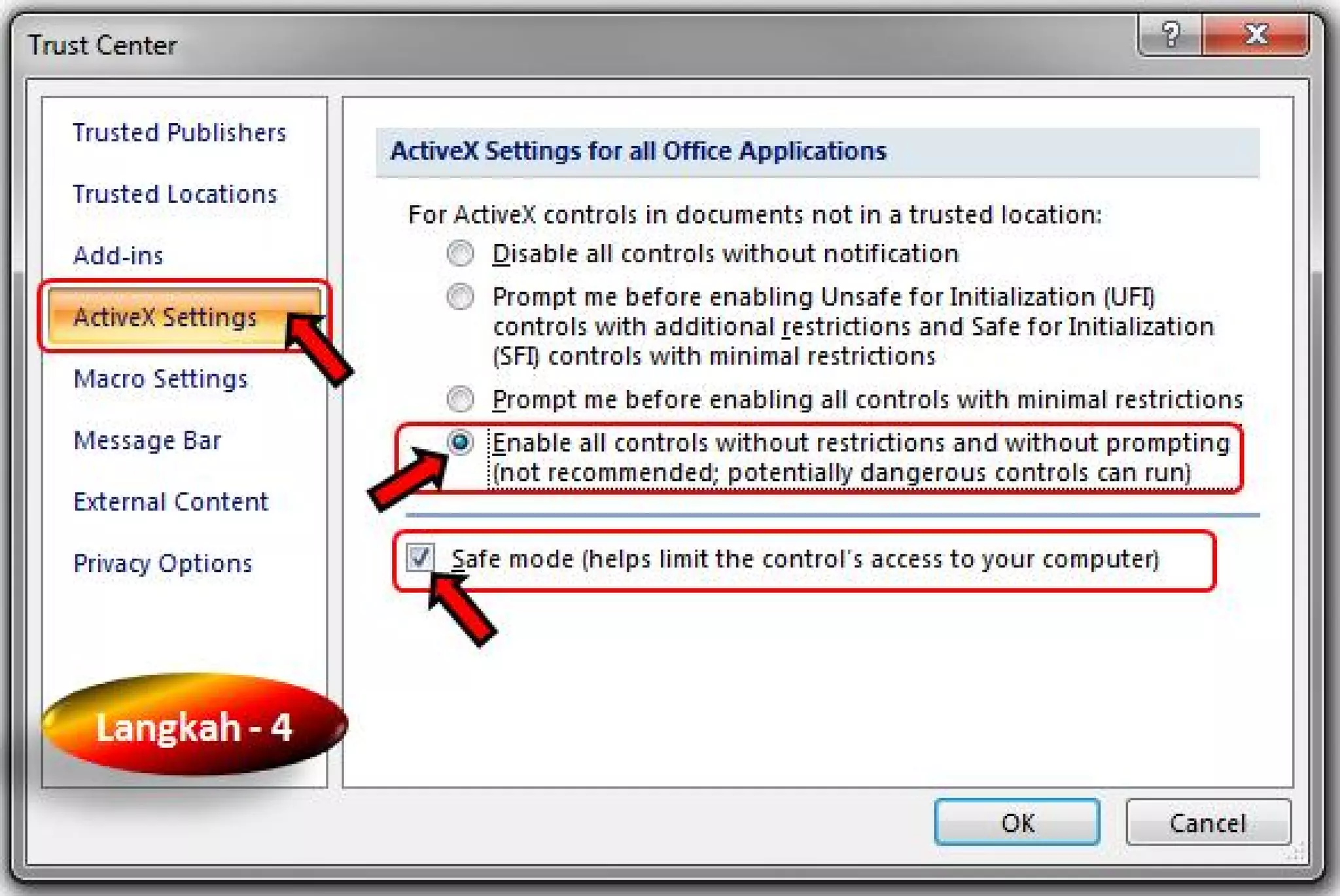 Aktif macro setting (excel)