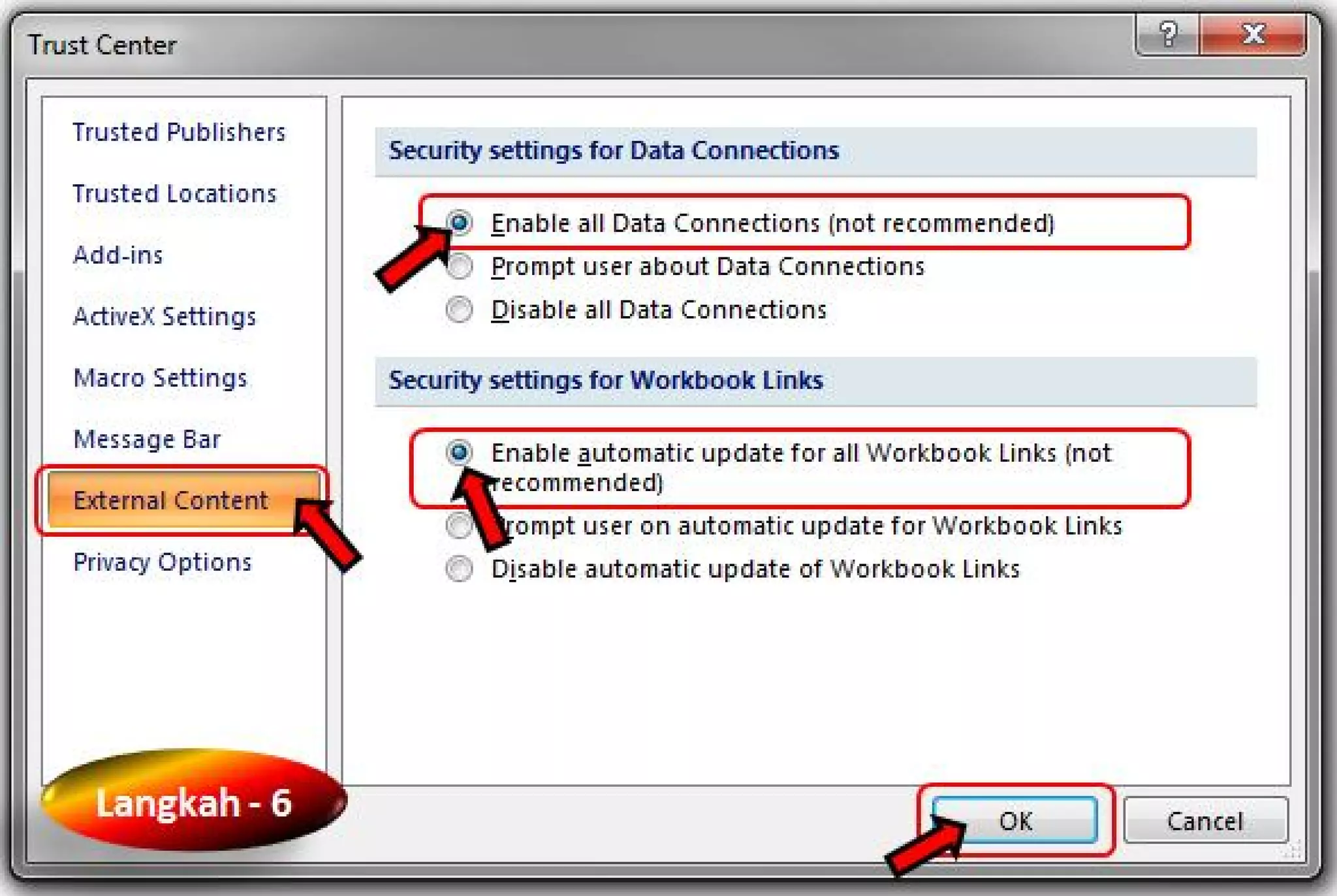 Aktif macro setting (excel)